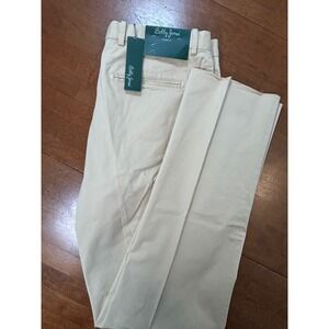 Bobby Jones Pants Mens 36 Straw Tan Cotton Blend Straight Leg Golf Trousers NEW